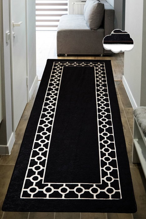 Conceptum Alfombra Bague - Blanco y negro (80 x 120 cm) Conceptum Alfombra Bague - Blanco y negro (80 x 120 cm)